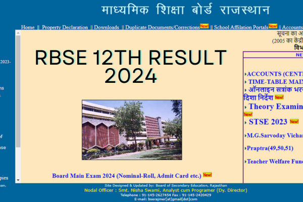 RBSE 12th Result 2024