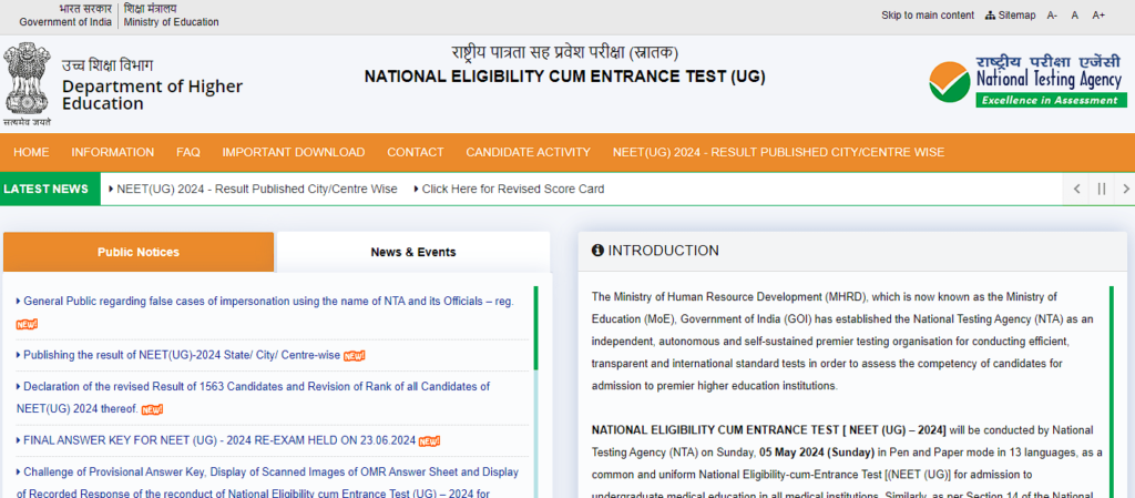 NEET UG Revised Results